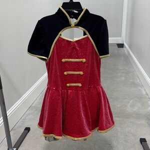 Weissman Red and Gold Sparkle Dance Costume